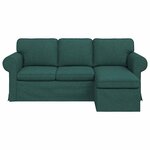 vidaXL Canapé Vert foncé 215 x 138 x 80 cm tissu