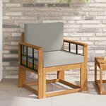 vidaXL Canapé d’extérieur Bois d'acacia massif et polyester