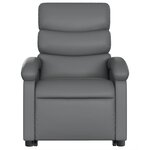 vidaXL Fauteuil inclinable de massage Gris Similicuir