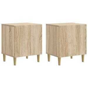 vidaXL Cabinet de chevet 2 Pièces Chêne Sonoma 43 x 34 5 x 50 cm