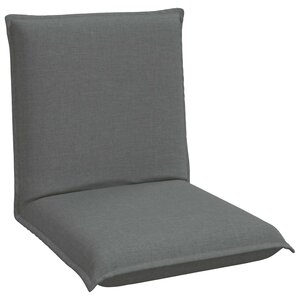 vidaXL Fauteuil de sol ajustable Gris foncé Tissu