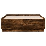 vidaXL Cadre de lit chêne fumé 140x190 cm bois d'ingénierie