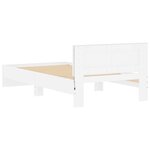 vidaXL Cadre de lit avec tête de lit et lumières LED blanc 100x200 cm