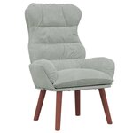 vidaXL Fauteuil relaxant Gris clair 69 x 74 x 93 cm Velours