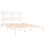 vidaXL Cadre de lit sans matelas blanc 200x200 cm bois massif