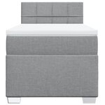 vidaXL Sommier à lattes de lit avec matelas gris clair 80x200 cm tissu