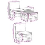 vidaXL Salon de jardin 4 Pièces avec coussins Bois d'acacia solide