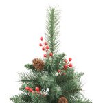 vidaXL Sapin de Noël artificiel avec pommes de pin et baies 240 cm