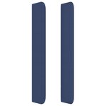 vidaXL Tête de lit avec oreilles Bleu 103x16x118/128 cm Tissu