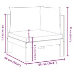 vidaXL Canapé d'angle de jardin avec coussins bois massif d'acacia
