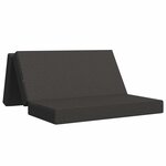 vidaXL Canapé-lit pliable 140 x 67 x 45 cm Gris foncé