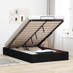 vidaXL Cadre de lit ottoman sans matelas noir 120x200 cm tissu