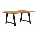 vidaXL Table à manger marron clair bois de chêne massif rectangulaire