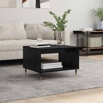 vidaXL Table basse Chêne noir 60 x 50 x 40 cm Bois d'ingénierie