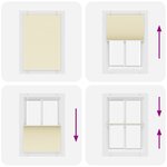 vidaXL Store plissé crème 95x100 cm largeur du tissu 94 4 cm polyester