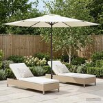 vidaXL Parasol de jardin 300 x 300 cm Polyester Rectangulaire Crème