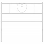 vidaXL Tête de lit métal blanc 100 cm