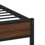 vidaXL Cadre de lit en métal sans matelas chêne marron 140x200 cm