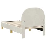 vidaXL Cadre de lit pour tout-petit avec tête de lit Crème 70 x 140 cm