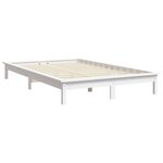vidaXL Cadre de lit sans matelas blanc bois massif