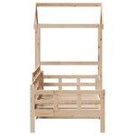 vidaXL Lit de jour avec toit sans matelas 80x200 cm bois massif