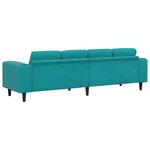 Ensemble de Canapés Turquoise Velours