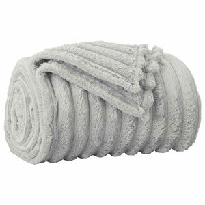 vidaXL Jeté Gris 240 x 220 cm Toison