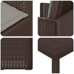 vidaXL Ensemble de salle à manger pour jardin avec coussin 7 Pièces PP