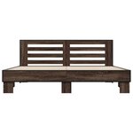 vidaXL Cadre de lit sans matelas chêne marron 200x200 cm