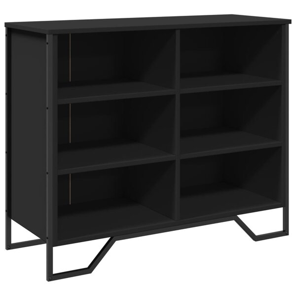 vidaXL Buffet noir 91x35 5x74 5 cm bois d’ingénierie
