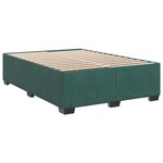 vidaXL Sommier à lattes de lit et matelas Vert foncé 140x200cm Velours