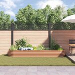 vidaXL Jardinière surélevée Marron 320 x 80 x 44 cm Acier
