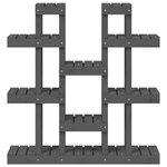 vidaXL Support à plantes Gris 104 5x25x109 5 cm Bois massif de pin