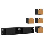 vidaXL Ensemble meuble TV 6 Pièces 80 x 30 x 30 cm Chêne noir