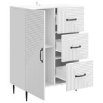 vidaXL Buffet Blanc 66 x 34 5 x 89 5 cm Bois d'ingénierie