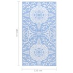 vidaXL Tapis d'extérieur Bleu azuré 120x180 cm PP