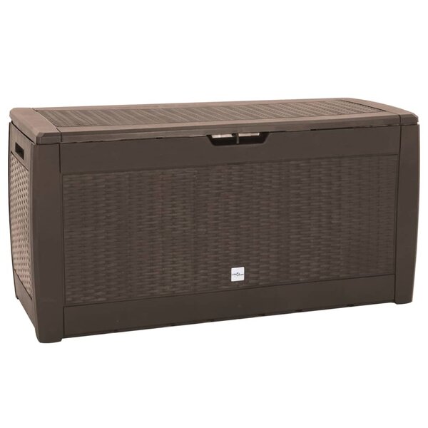 vidaXL Boîte de stockage de jardin Marron 119x48x60 cm Polypropylène