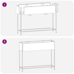 vidaXL Bac de jardin surélevé Argent 100 x 26 x 82 cm Acier inoxydable
