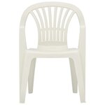 vidaXL Chaises empilables de jardin 45 Pièces Plastique Blanc