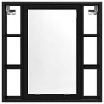 vidaXL Armoire à miroir de salle de bain chêne noir bois ingénierie
