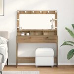 vidaXL Coiffeuse chêne artisanal 100 x 41 x 135 cm Bois d'ingénierie