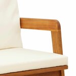 vidaXL Banc de jardin avec coussin Marron Bois d'acacia massif