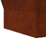 vidaXL Foyer de cheminée Marron 40 x 40 x 35 cm Acier patiné