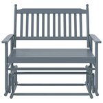 vidaXL Banc balancelle gris 118x70x104 5 cm bois massif de peuplier