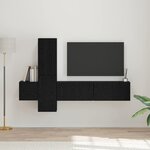 vidaXL Ensemble meuble TV 5 Pièces Chêne noir 181 x 30 x 120 cm