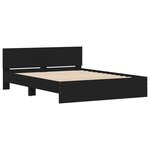 vidaXL Cadre de lit sans matelas noir 140x190 cm