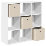 vidaXL Buffet avec tiroir Blanc 88 5 x 29 x 84 5 cm