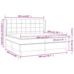 vidaXL Sommier à lattes de lit avec matelas Crème 200x200 cm Tissu