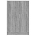 vidaXL Meuble à chaussures Sonoma gris 60x35x92 cm Bois d'ingénierie