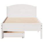 vidaXL Cadre de lit sans matelas blanc 75x190 cm bois de pin massif